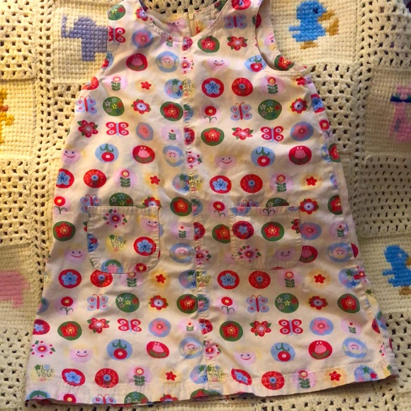 Chiboogi girls H&M size 5T 100% cotton Summer Sundress - butterflies & Flowers - Picture 1 of 10